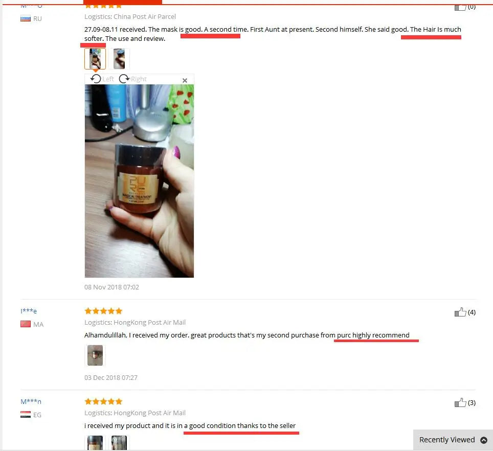 PURC 5s Magic Hair Mask, Permanent Keratin Treatment, Fast Smoothing, Repair Cream for Dry Damage and Frizz, Restores Gentle Hair Care Masks