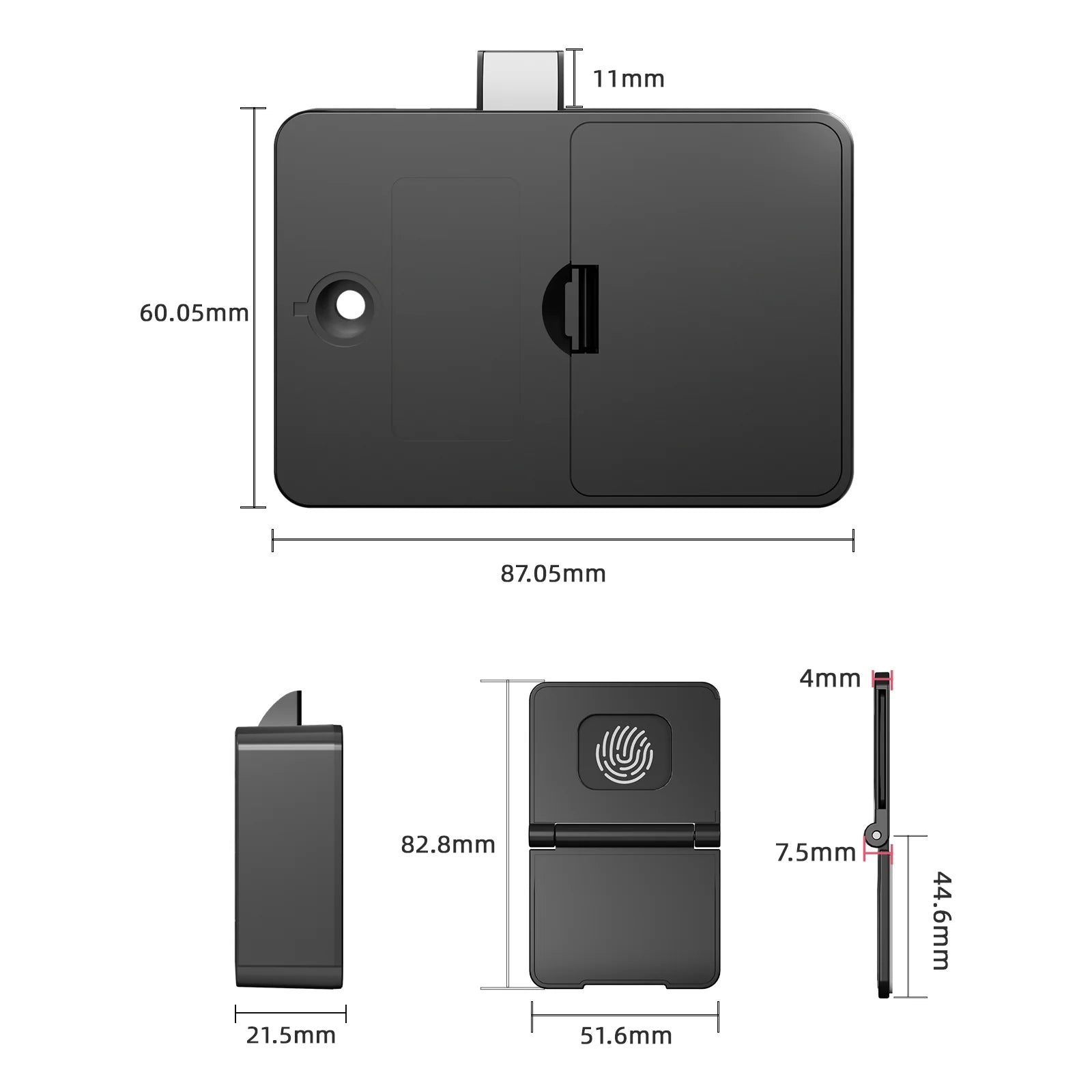 Serrure de porte intelligente en bois, serrure électronique Invisible, carte RFID, déverrouillage NFC, boîte aux lettres sans clé, casier, tiroir de meubles, serrures intelligentes