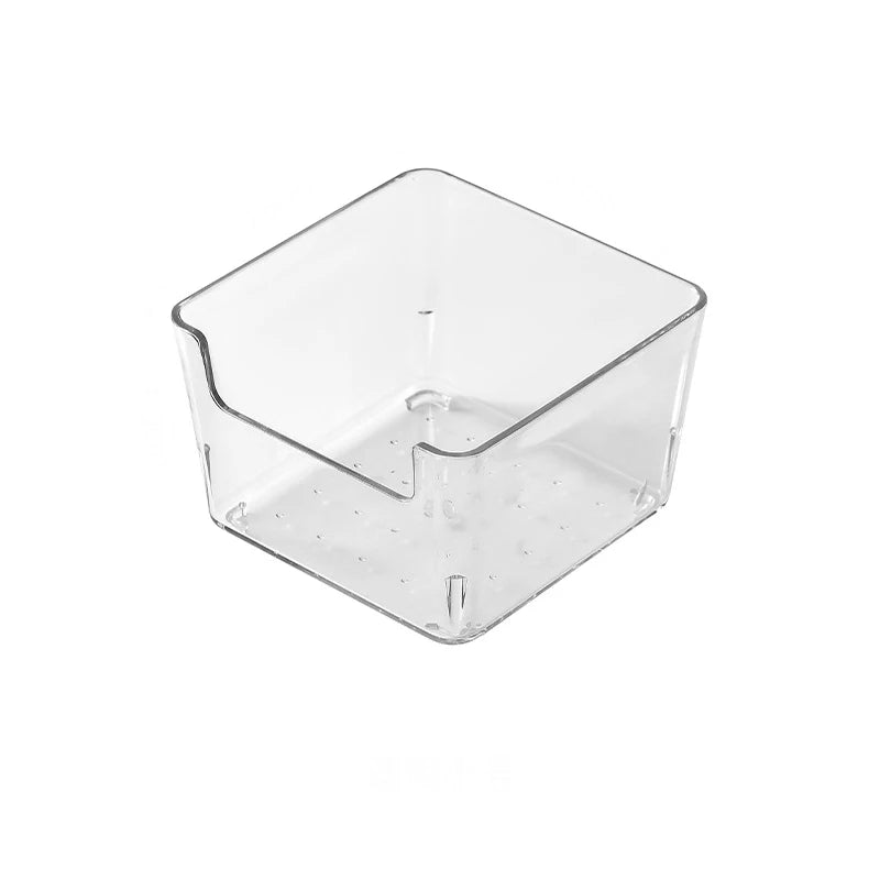 Acrylic storage box, clear plastic box for office cosmetics, dorm room, home facial mask, skin box, refrigerator storage box