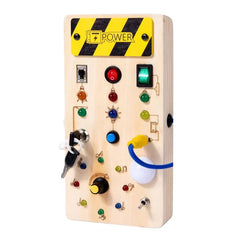 Planche occupée Montessori, jouets sensoriels avec interrupteur de lumière LED, planche de commande, activités de voyage, jeux pour enfants