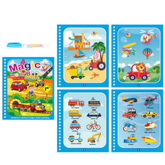 1 livre + 1 stylo livre de coloriage réutilisable livre de peinture à l'eau éducation précoce sensorielle Puzzle dessin jouets