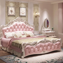 Ensemble de chambre à coucher design moderne princesse pour filles, literie double haut de gamme, luxe, meubles nordiques existants