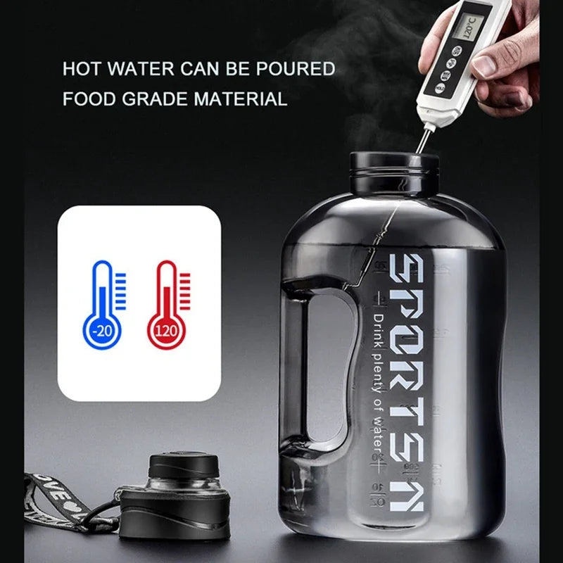 Bouteille d'eau de grande capacité de 2 litres, bouilloire d'eau de sport pour Camping voyage, bouteilles de boisson sans BPA