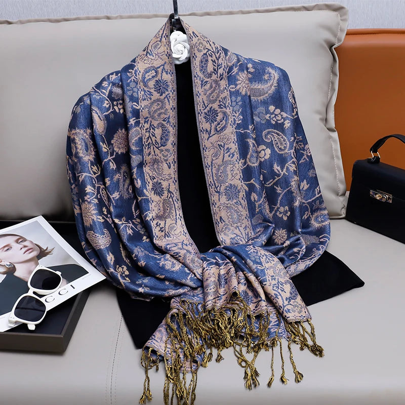 Foulard Paisley impressions Design Hijabs Pour Femme Cachemire Pashmina Chale Dame enveloppe Chaud Hiver Foulards Femme