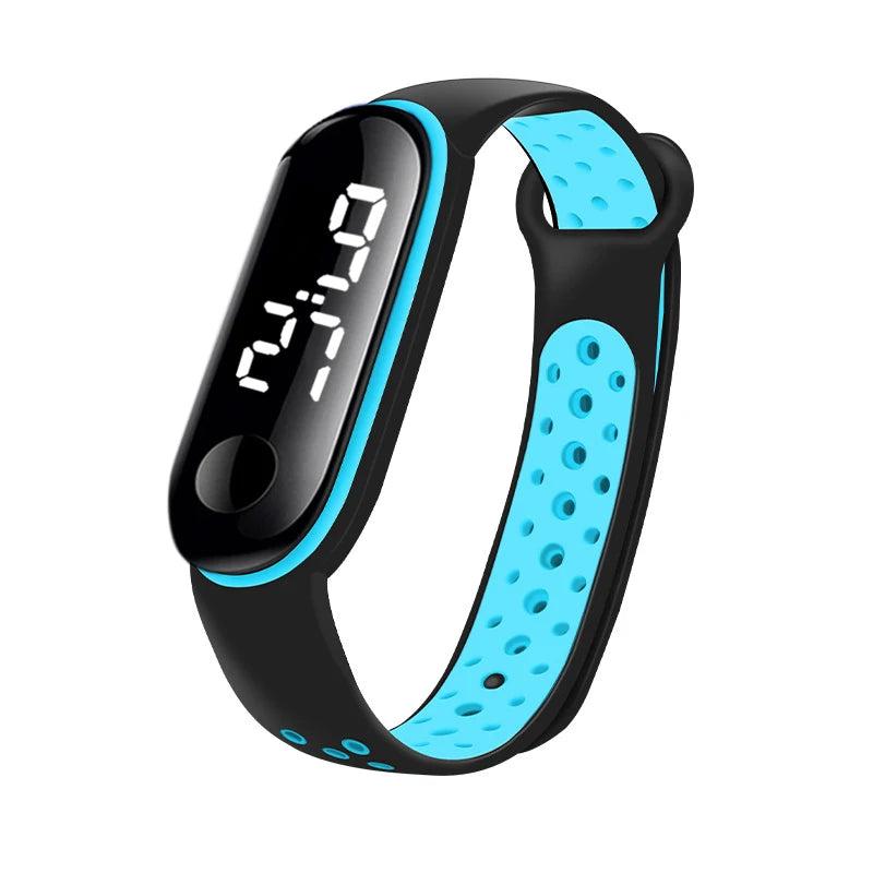 Montres numériques LED pour enfants, montre-bracelet en silicone pour garçons et filles, horloge de sport étanche, luxe, nouveau