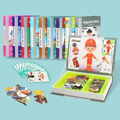 Livre de Puzzle magnétique pour enfants, jouets intelligents 3D, jeux d'entraînement cérébral, jouets éducatifs Montessori, cadeaux pour enfants, jouets de noël