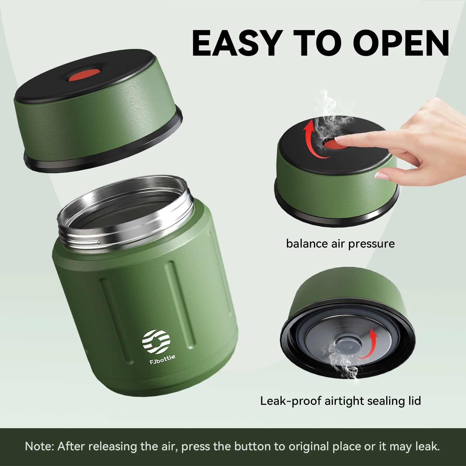 FEIJIAN – Thermos alimentaire 500ml, bocal alimentaire isolé sous vide en acier inoxydable 316 avec cuillère, boîte à déjeuner pour enfants