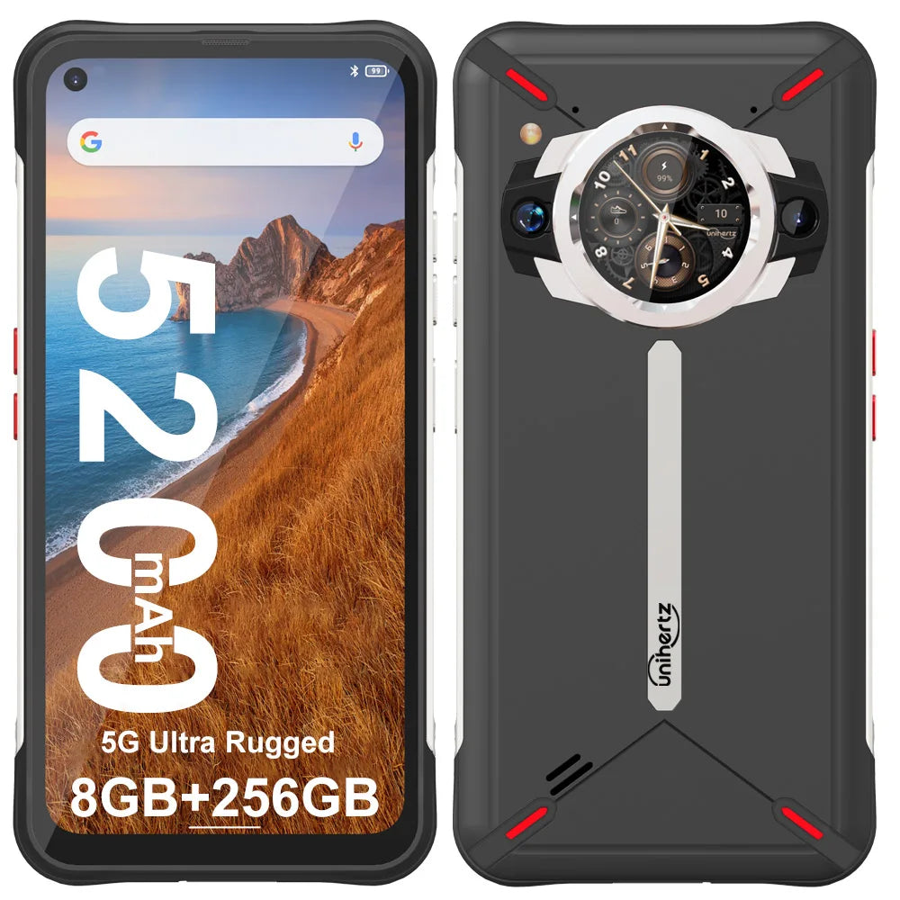 Unihertz Ticktock S Smartphone robuste 5G 8GB 256GB téléphone portable 5200mAh téléphone portable 64MP caméra 30W 6.53 "écran dimension 700