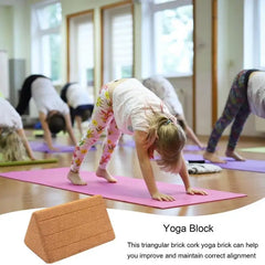 Bloc de Yoga en liège, brique en mousse EVA pour débutants, accessoires de Yoga, Pilates, exercice d'entraînement, brique triangulaire