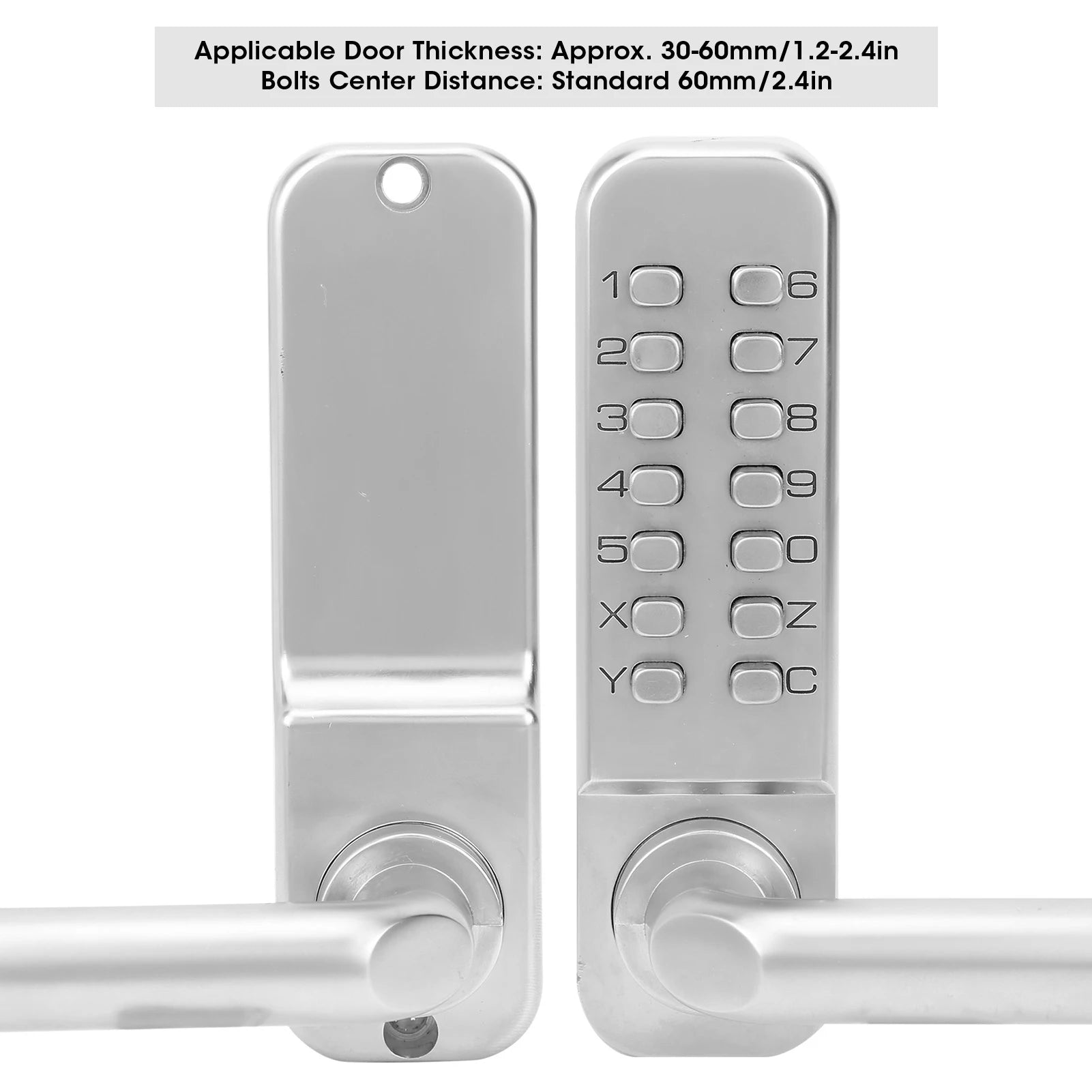 Dispositif de sécurité à domicile avec entrée sans clé, serrure de porte mécanique intelligente, mot de passe numérique, puissance non extensible, sécurité antivol, accès à la maison