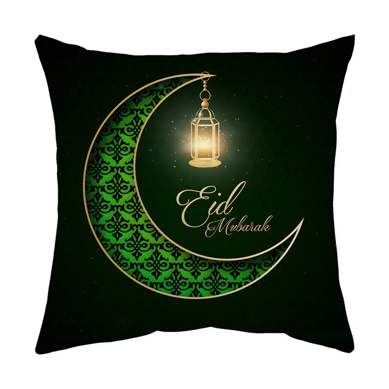 Taie d'oreiller décorative pour Ramadan Eid Mubarak, housse de coussin de canapé pour la maison, cadeaux de mosquée musulmane islamique, 2025