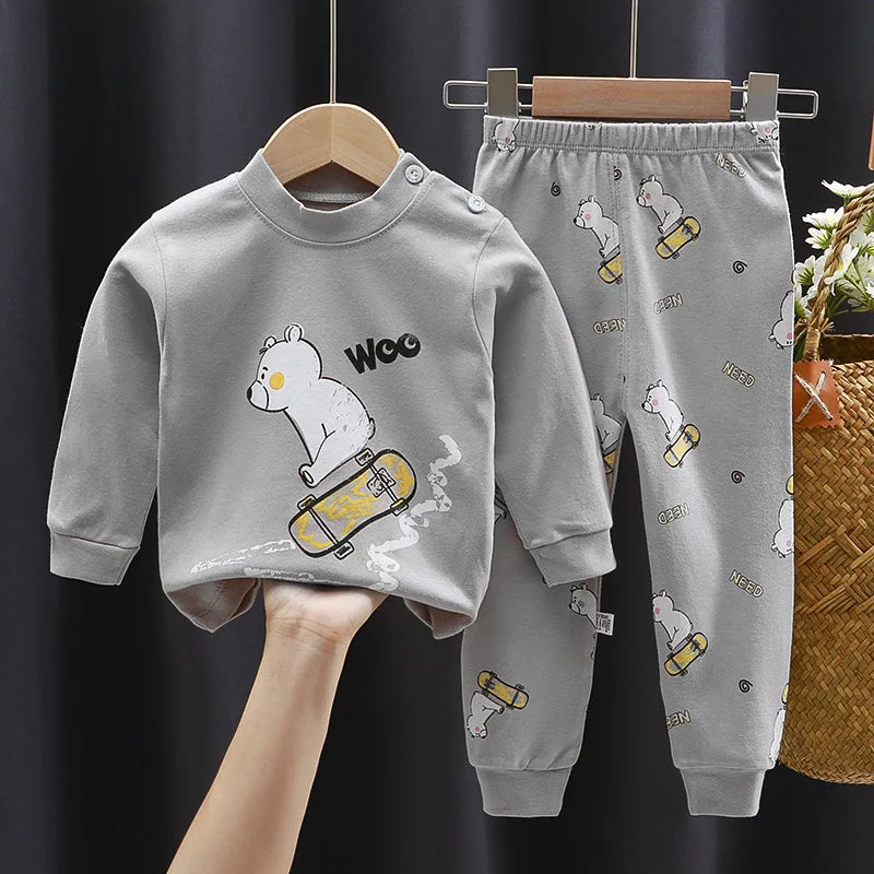 Vêtements pour enfants ensembles pour enfants vêtements pour enfants garçons filles coton automne hiver vêtements pantalons vêtements de nuit sous-vêtements