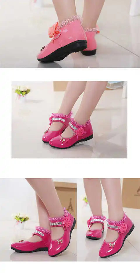 Chaussures en cuir pour filles, chaussures de princesse simples pour enfants, grandes chaussures de performance noires pour étudiants, chaussures en cuir pour bébés, nouvelle collection 2024