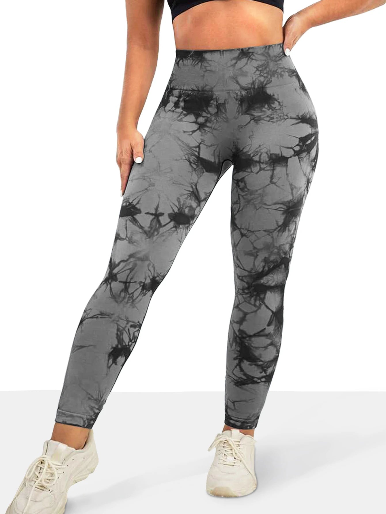 Pantalon de Yoga sans couture pour femmes, teinture par nouage, taille haute, doux et confortable, vêtements de sport, Leggings d'entraînement, collants