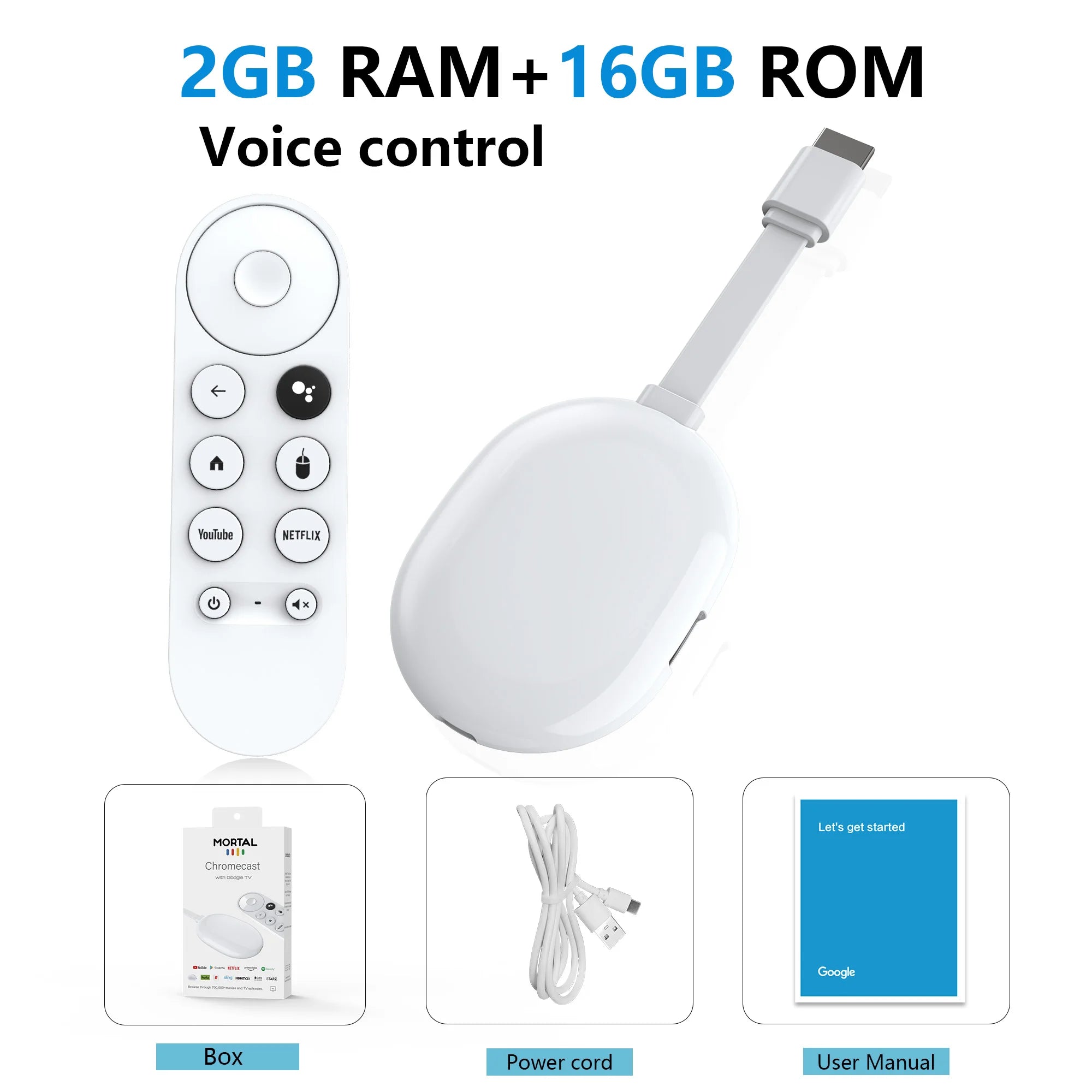 Android TV Stick Smart 4K Home cinéma Mortal Q2 ultra AllwinnerH313 Netflix YouTube Wifi6 Bluetooth Chromecast télécommande vocale