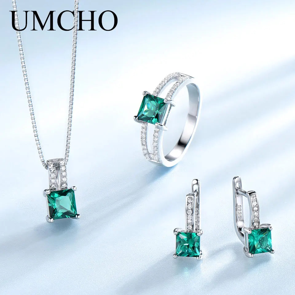 Characterlevez ald Square Jewelry Set pour femme, matiques élégantes, pendentif, clip, boucle d'oreille