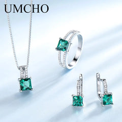 Characterlevez ald Square Jewelry Set pour femme, matiques élégantes, pendentif, clip, boucle d'oreille