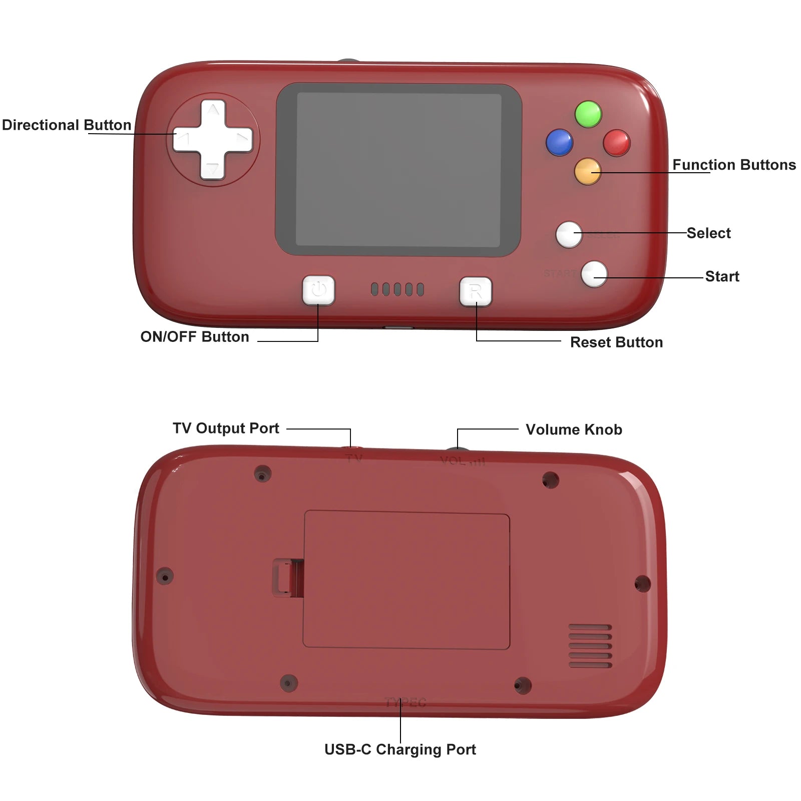 GAMINJA GC76 400 in 1 Classic Games Handheld Portable Game Console 2.8 inch Video Game Console Portable Game for Kids Gift