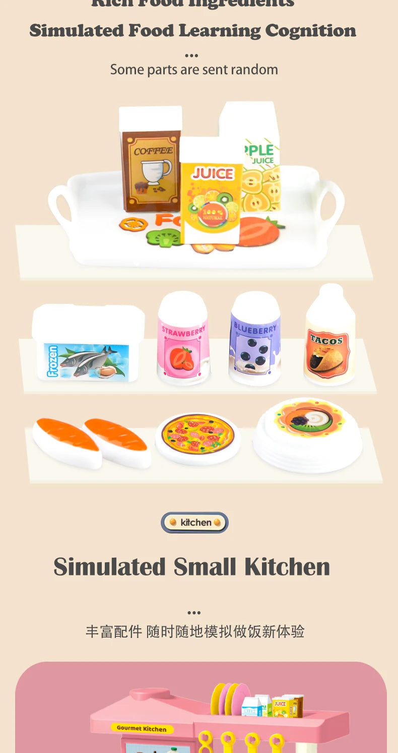 Accessoires de cuisine pour enfants, ensemble de jeu, jouets, aliments de cuisine, casseroles, Pots à lait, fourchette à pain pour enfants de 3 ans et plus, garçons et filles