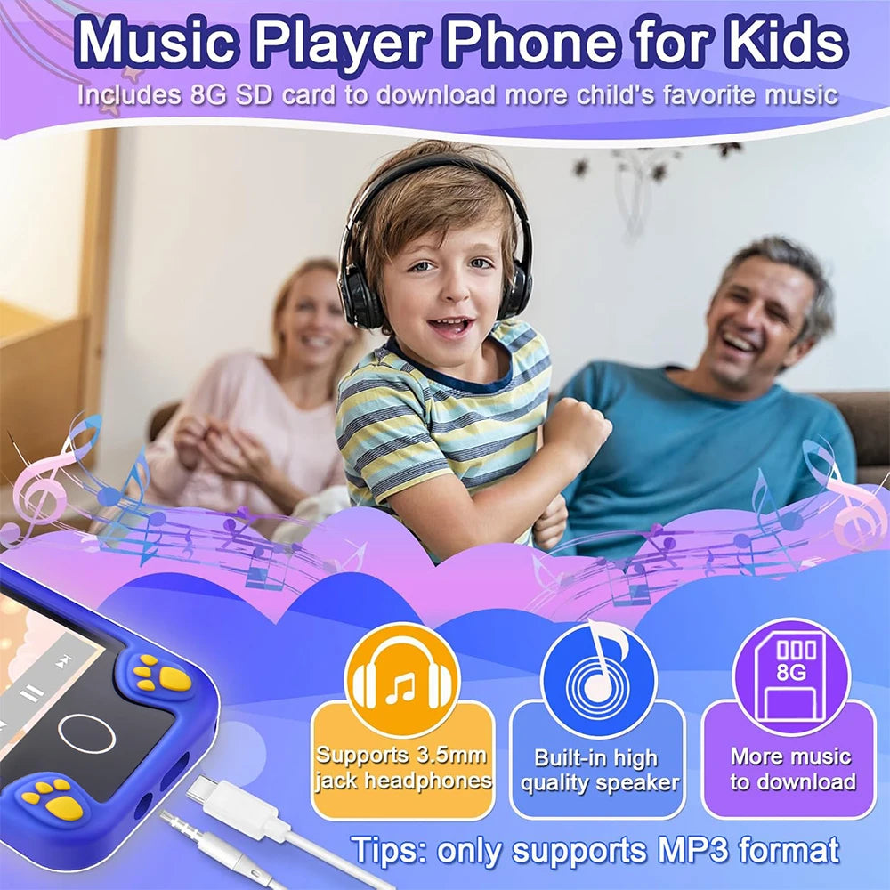 Jouets éducatifs intelligents pour enfants, lecteur Musci, apprentissage du Selfie, téléphone pour tout-petits de 3 à 12 ans, meilleurs cadeaux de noël et d'anniversaire