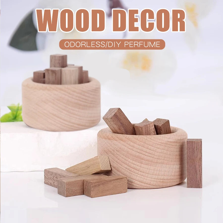 Diffuseur d'arôme en bois sans parfum, accessoires pour la maison, décoration de chambre, ornements en bois, aromathérapie, voiture, étiquettes d'air, décorations