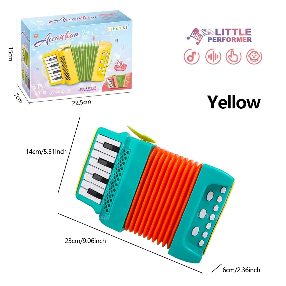 Jouet accordéon pour tout-petits, Instrument de musique, jouets éducatifs, cadeaux de développement d'intérêt musical pour enfants, garçons et filles