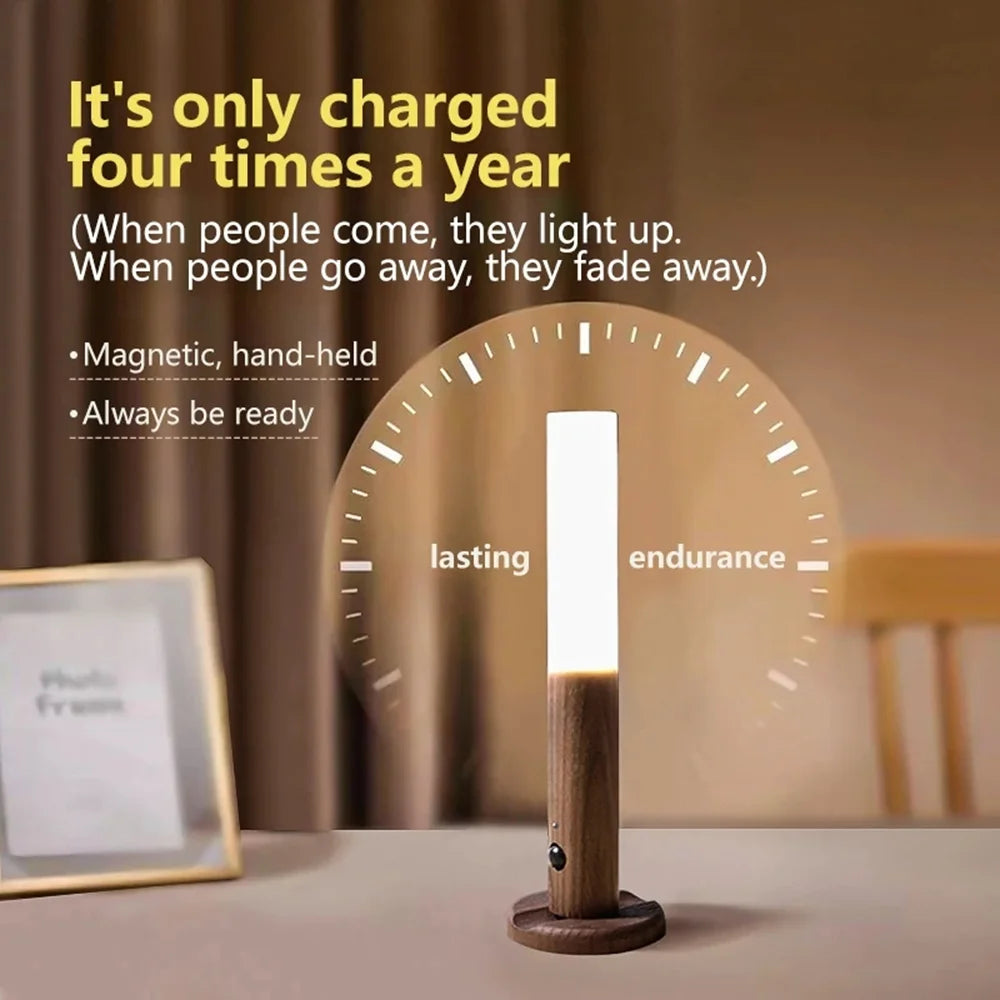 Lampe murale magnétique LED à mouvement intelligent, Rechargeable, capteur Portable, veilleuse pour couloir, chambre à coucher, escaliers, salle de bains, décoration d'armoires