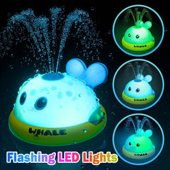 Jouets de bain pour bébé, jouets de bain pour enfants en bas âge, jouets de bain de baleine lumineuse, arroseur, Table d'eau de piscine, jouets pour nourrissons, fontaine de baignoire