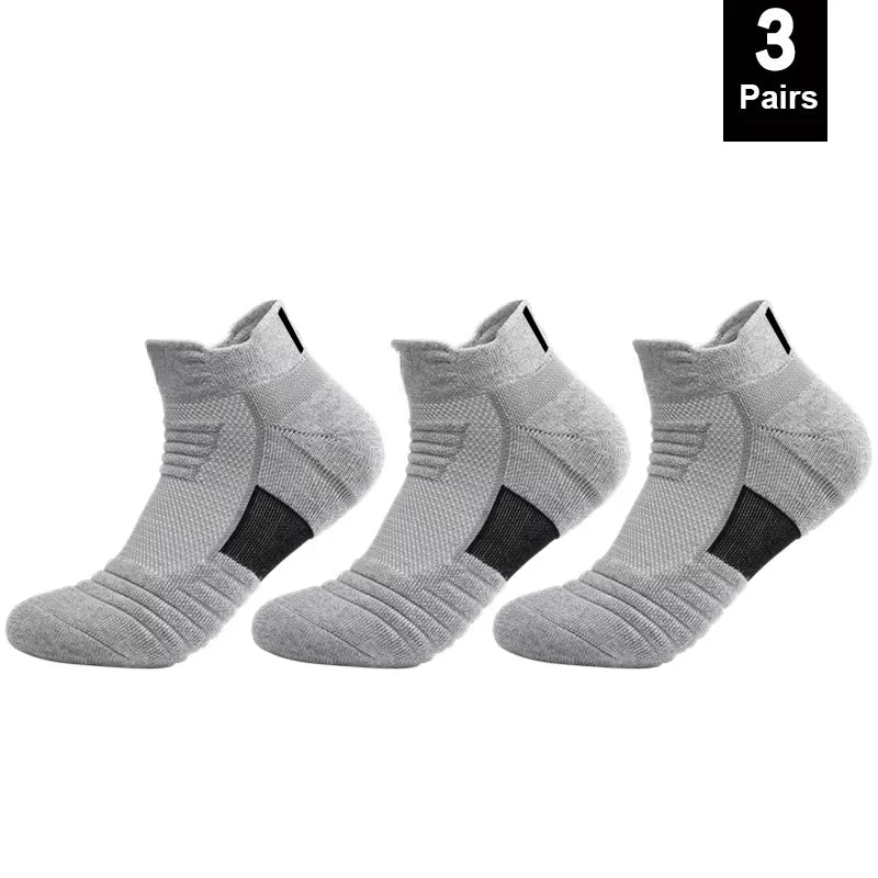 1/3 pairs of men's non-slip football socks, cotton socks, short and long tube, breathable and deodorizing sports socks, sizes 39-45