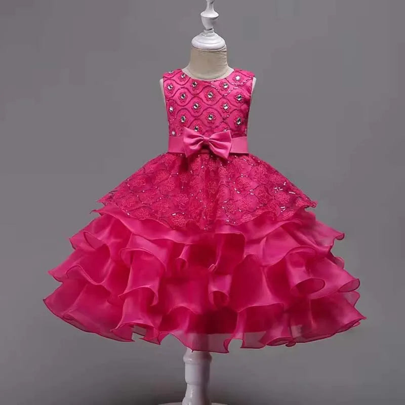 Robe de demoiselle d'honneur pour mariage, tenues d'anniversaire pour bébés filles de 2 à 8 ans, robes de première Communion pour enfants, vêtements de fête pour enfants