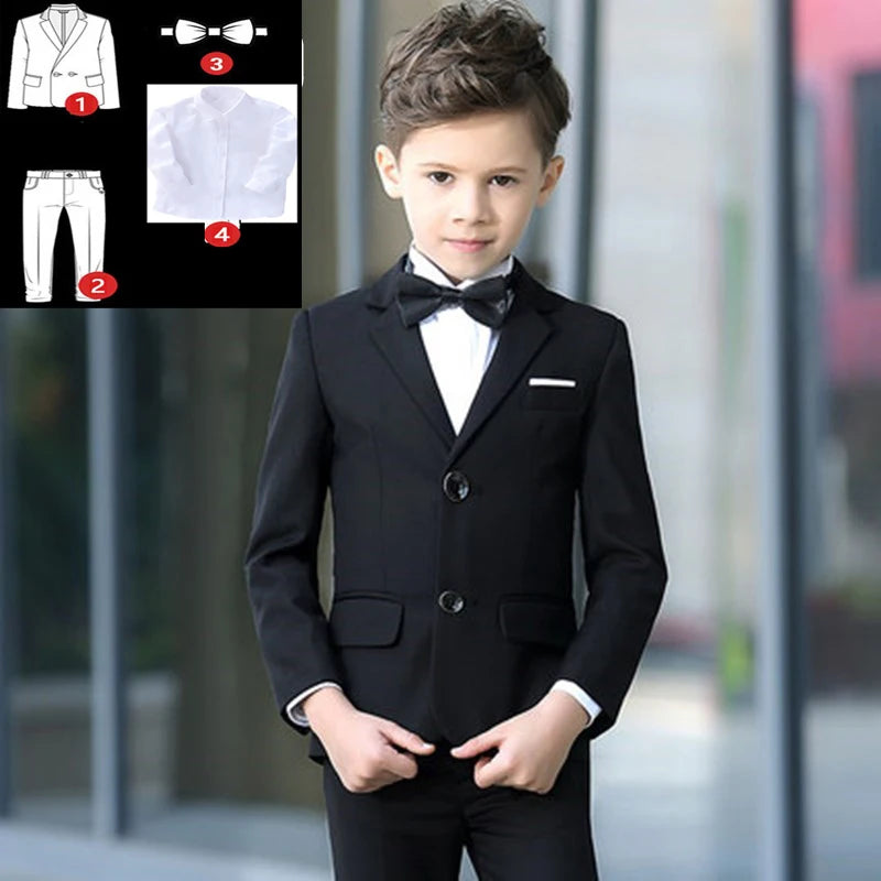 Formal suit for boys, for weddings, white party blazer, trousers, christening outfit, children's suit, prom tuxedo set for men and teenagers