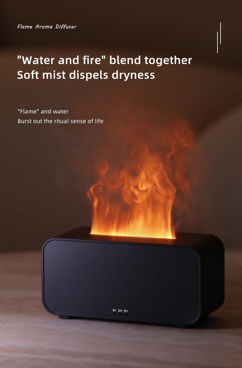 Nouveau Mini diffuseur d'arôme humidificateur d'air ultrasonique fabricant de brume fraîche brumisateur LED huile essentielle flamme lampe Difusor