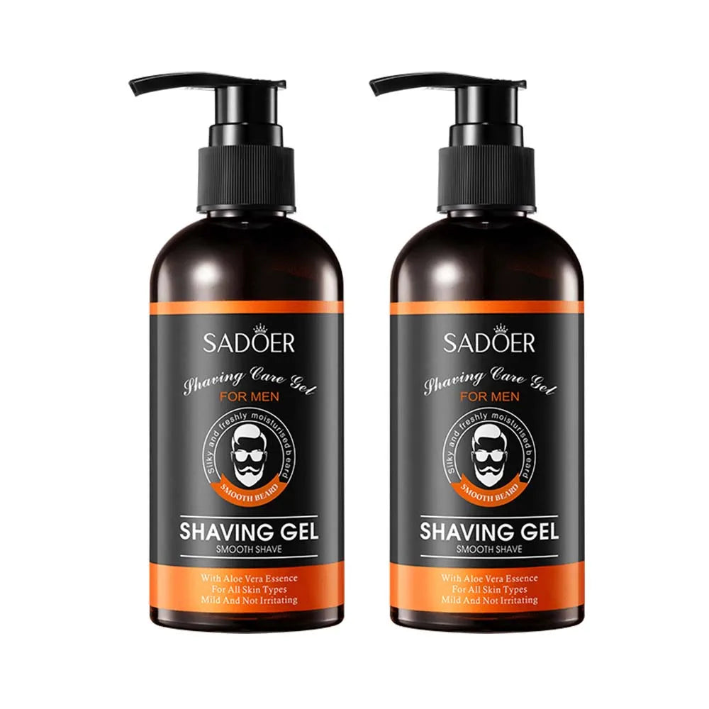 2 pièces hommes indolore propre hydrater lisse soin de la barbe Gel de rasage Gel de rasage Non irritant adoucir favoris les favoris barbe crème de rasage