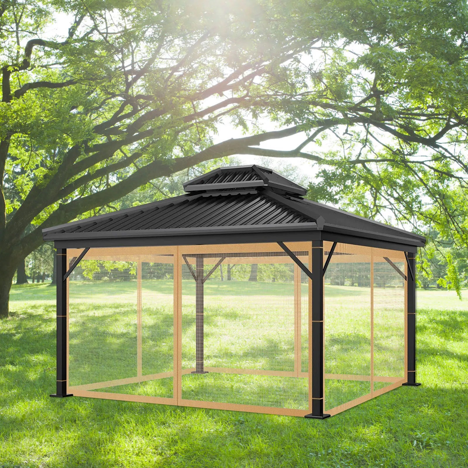 Mosquito Net with Zipper for Garden, Mosquito Net Curtain for Gazebo, Outdoor