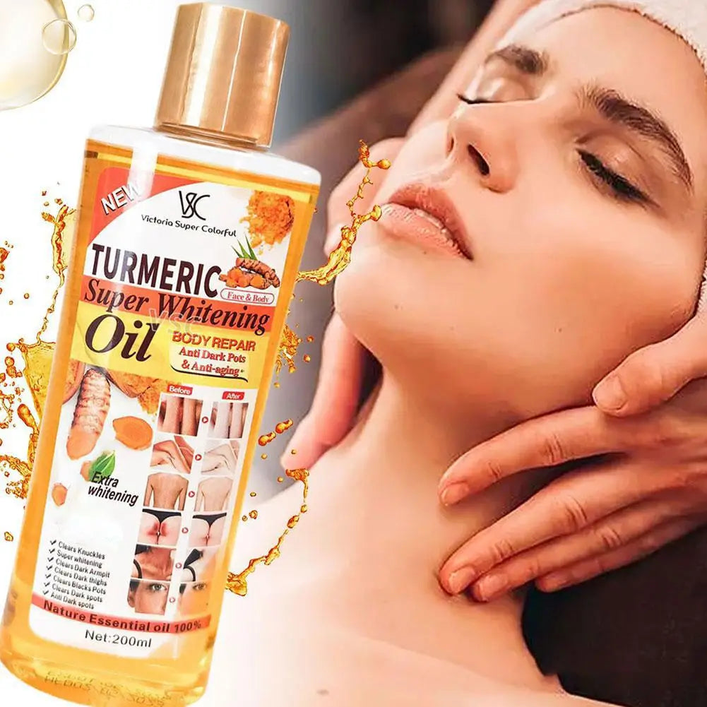 Sérum blanchissant pour le visage au curcuma, anti-d'effets, ration des taches foncées, éclaircissant pour le visage, huile de curcuma Regina