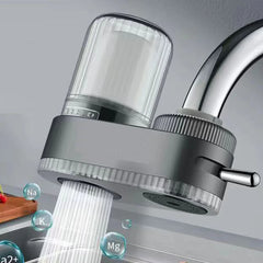 Purificateur d'eau du robinet, filtrage physique pour la maison, Kictchen, 2 éléments filtrants, filtre amovible et lavable, aérateur