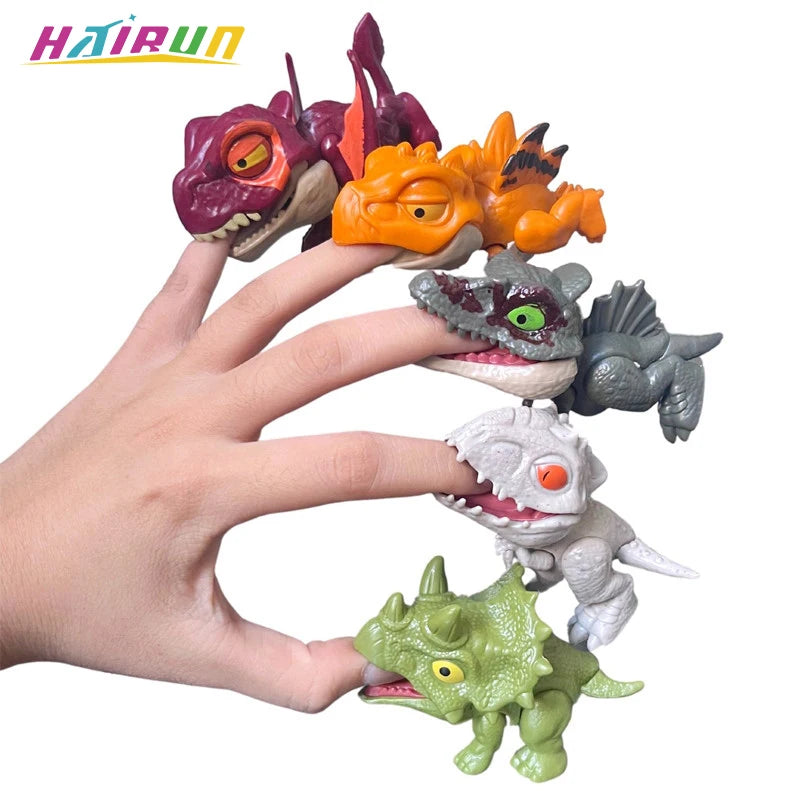 Jouets de dinosaure à doigt pour enfants, Mini modèle d'animaux de tyrannosaure créatifs et amusants, jouet d'interaction pour enfants, cadeaux