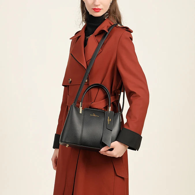Sac à main de luxe imprimé grande capacité en cuir souple pour femmes, sac à bandoulière de loisirs de styliste pour dames