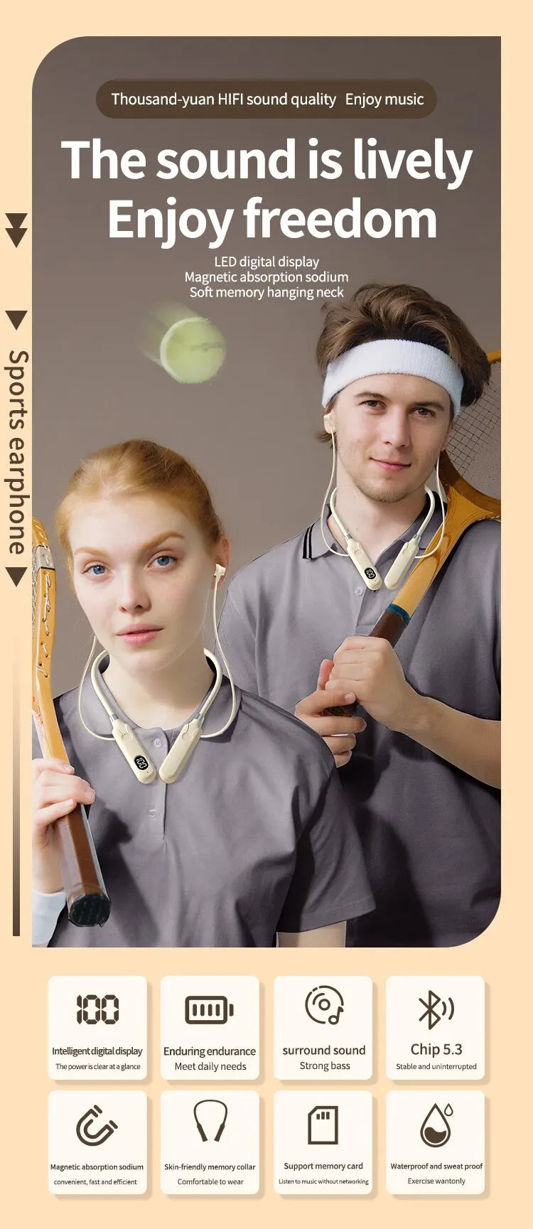 BT-12 Sans Fil Bluetooth Écouteurs Casque Président kband Sports De Plein Air Casque avec Bouton D'affichage Contrôle Écouteurs pour La Musique