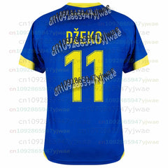 Maillot de football Bosnie-Herzégovine 2025-2026 DZEKO 11 – T-shirt de football pour homme, maillot d'entraînement domicile/extérieur bleu et blanc, uniforme de supporter