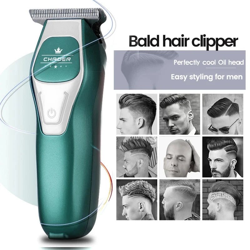 Tondeuse à cheveux professionnelle pour Salon de coiffure hommes rasoir tondeuse à barbe électrique lame en T 0 MM coupe-cheveux sans fil Machine de coupe de cheveux
