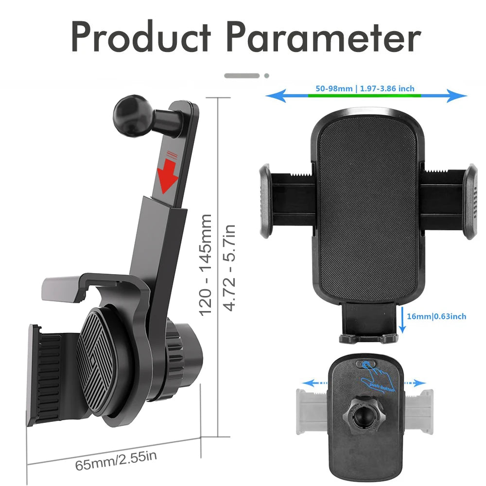 Support de téléphone portable pour écran d'affichage monté sur voiture, Rotation libre à 360 degrés, support pliable utilisé pour voiture et véhicule électrique