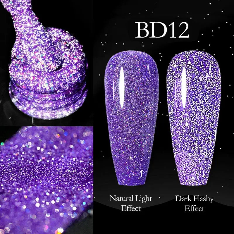 Venalisa vernis à ongles Gel à paillettes réfléchissantes couleur néon couverture complète Pigment Nail Art manucure tremper l'émail vernis Gel UV