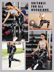 Leggings de teinture par nouage taille haute pour femmes, collants d'athlétisme, de Yoga, de course, de gymnastique, non transparents, Push Up, Fitness