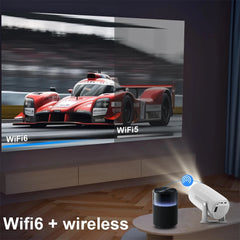 Lenovo Portable 4K projecteur 100M Android 12 WIFI 6 TOF No-Sense mise au point automatique extérieur Full HD projecteur vidéo film Home cinéma