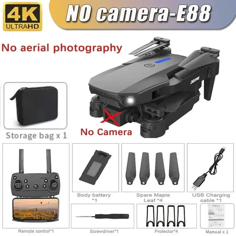 Elite E88 2024 RC Drone – 4K Ultra HD Camera | Foldable and Portable | Altitude Hold | Perfect Gift for Adults and Children