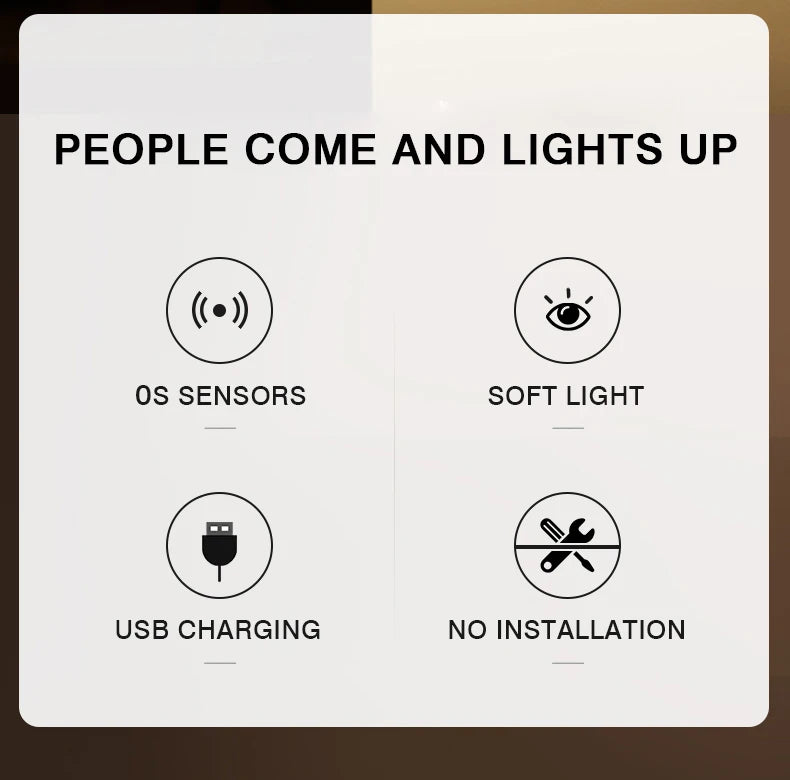 Veilleuse LED aste sans fil pour enfants, mini lampe de chevet portable, détecteur de mouvement, bébé