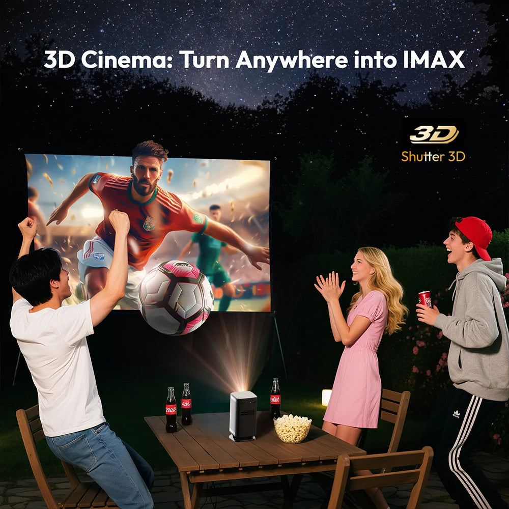 BYINTEK P70X Mini projecteur Portable avec batterie intégrée 4K Support 3D Wifi pour projecteurs de cinéma maison de nuit de films en plein air