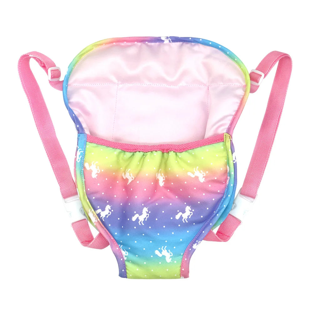 Sac à dos porte-poupée en peluche pour poupée, accessoires de poupée, porte-avant/arrière avec sangles, accessoires de poupée pour nouveau-né de 43cm, paquets sortants