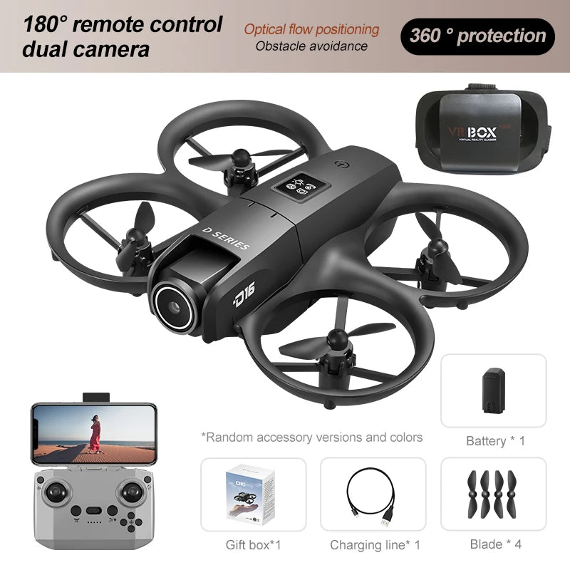Xiaomi D16 Drone 8K HD double caméra réglable électriquement débit optique évitement d'obstacles quadrirotor télécommandé 15000M
